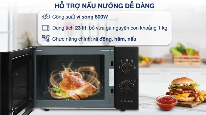 Công suất cao, nấu nướng dễ dàng hơn